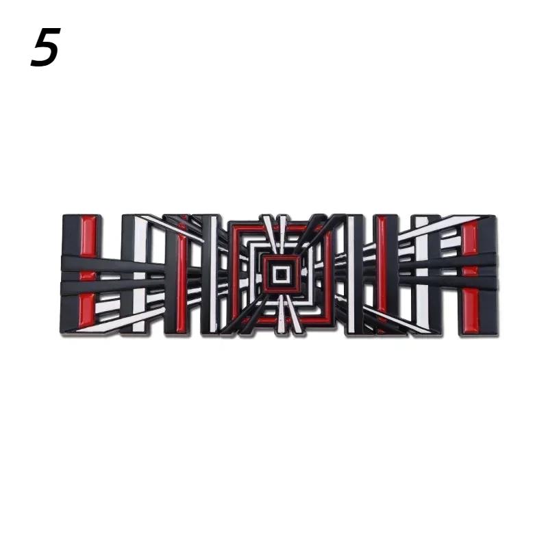 3D Metal Plaid Logo Rear Trunk Tailgate Emblem Sticker High Performance Version Badge Decals for Model 3 S X Y