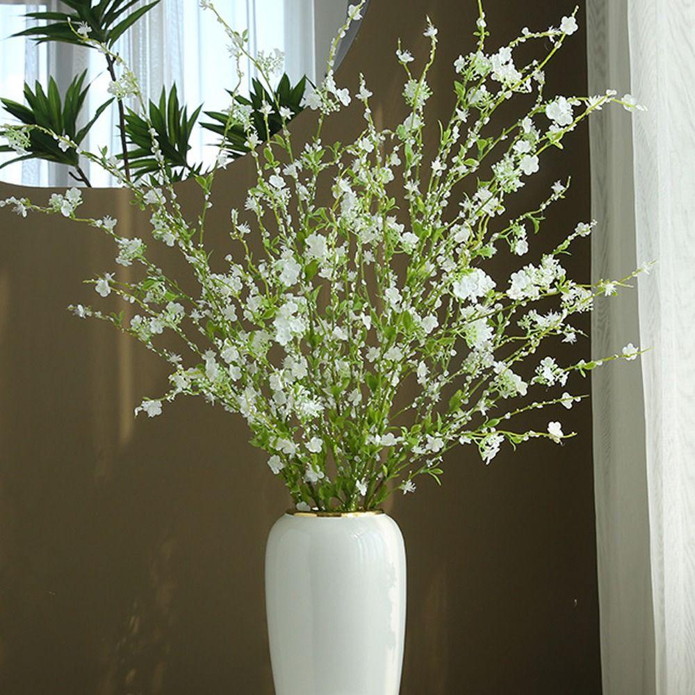 Lifelike Artificial Snow Willow Branches Handmade Fake Plants Simulation Snow Willow  Vase Decor