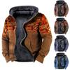 Men's Casual Camouflage Sports Sweatshirt Long Sleeve Zipper Hooded Jacket Coat