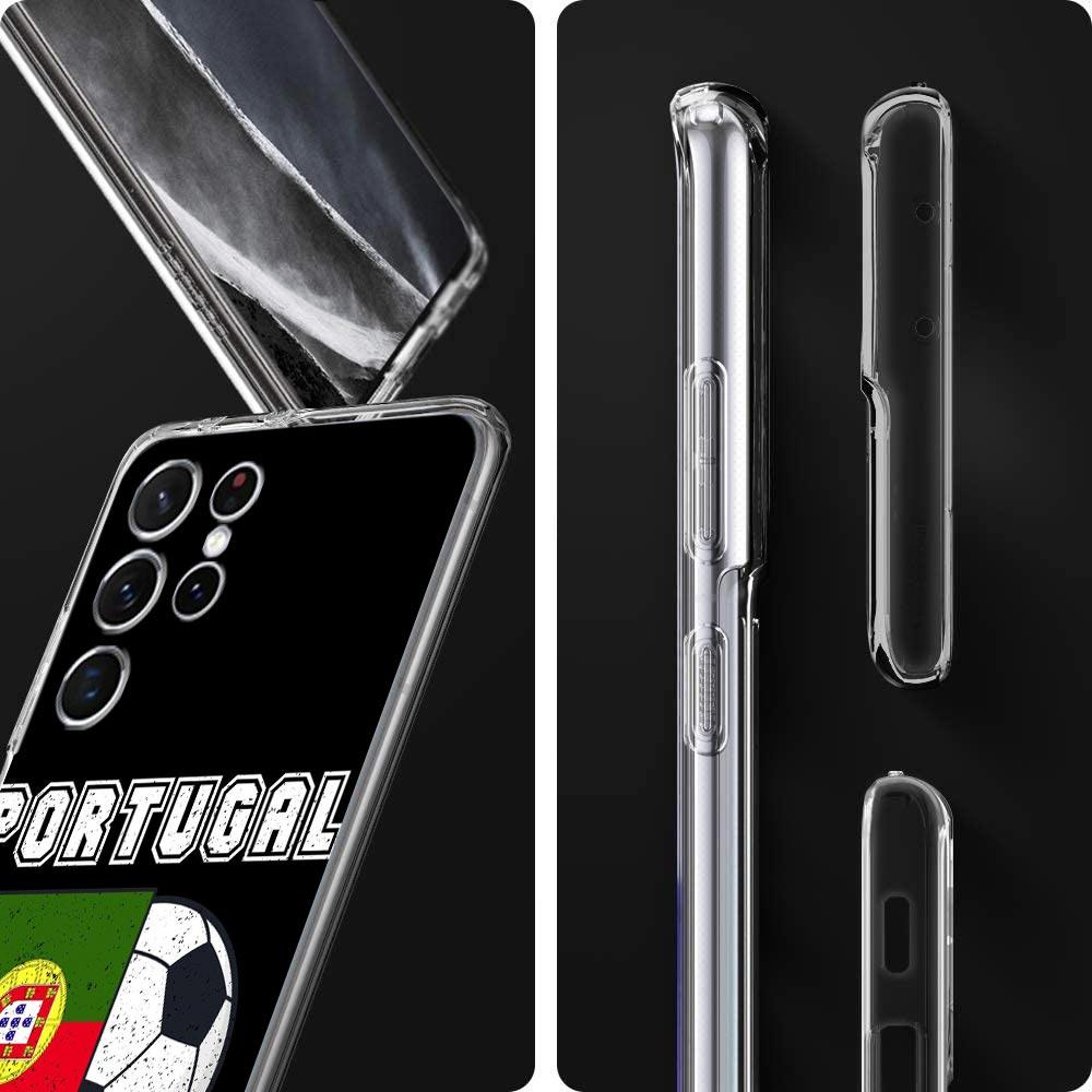 Чехол для телефона с флагом Португалии Soccer 7 для Samsung Galaxy S22 5G S20 Ultra S21 FE 5G S10E S9 S8 S10 Plus Note 20 10, мягкий прозрачный чехол
