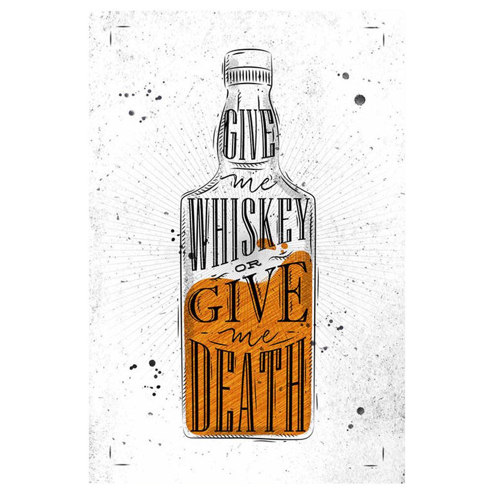 Whiskey Vintage Poster Metal Tin Sign Retro Metal Poster DIY Wall Stickers Home Bar Art Posters Decoration 20x30cm