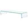 VidaXL TV Stand / for Monitor 90 X 30 X 13 Cm Transparent Glass