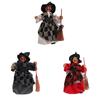 3pcs Crafts Cloth Halloween Broomstick Witch Pendant Funny Artificial Witch Hanging Creative Scary Halloween Ornament Party