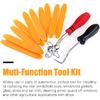 12 Piece Windshield Installation Tools kit, 10 Piece Stick Setting Tool, 1 Piece Offset Windshield Installing Tool, 1 Piece Cotter Pin Puller for