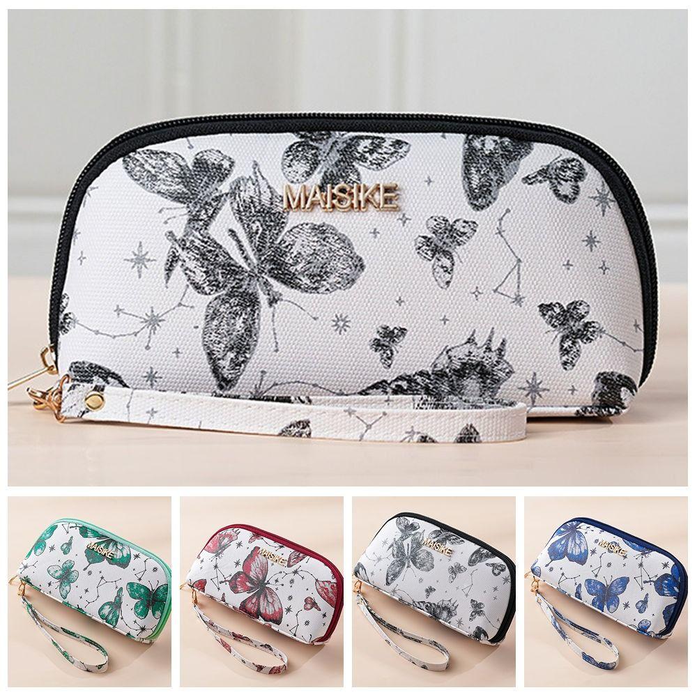 Jacquard Flower Handbag Coin Pocket Women Long Purse Portable Butterfly Clutch Wallet Travel