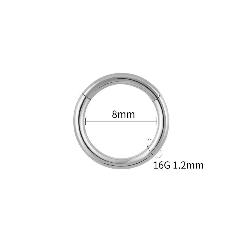 Право Grand Титановые шарнирные кольца для пирсинга носа ASTM F136 20G 18G 16G Кольцо для септума Пирсинг тела Украшения Серьга для хряща уха Helix Rook