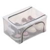 Transparent Storage Box with Double-Sided Openings Zipper Closure Waterproof PVC Shell Dustproof Under-bed Shoe Storage Box