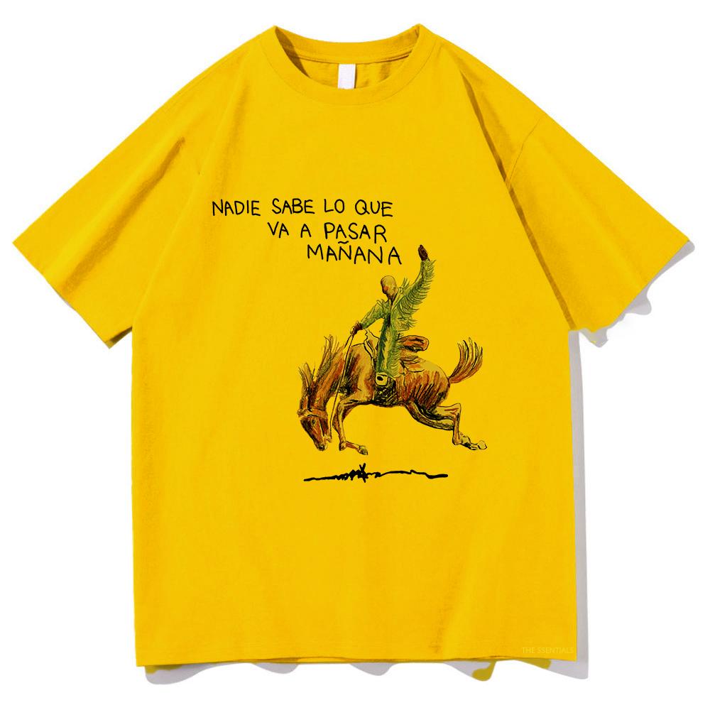 Bad Bunny Nadie Sabe T Shirt Vintage Un Preview 2023 Men/Women Aesthetic T-Shirt Unisex High Quality Cotton Tees Funny Shirt