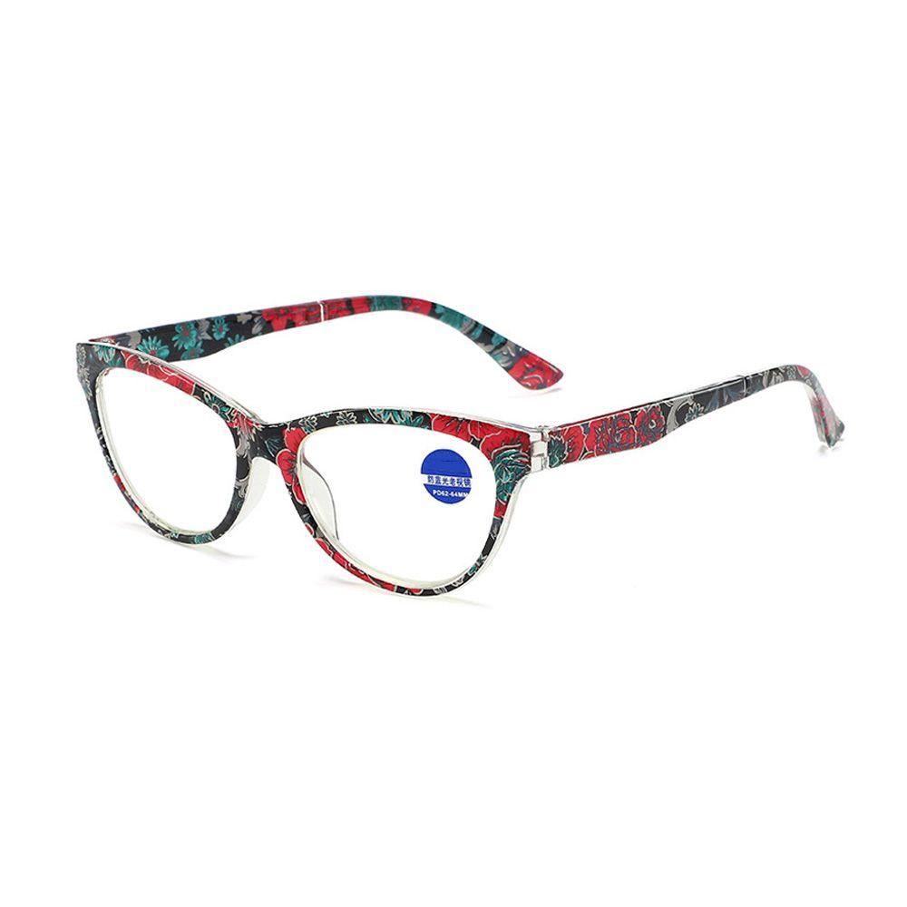 1 шт. новые модные женские очки для чтения, соответствующий чехол, ультралегкие увеличительные очки с принтом из смолы и цветком, уход за зрением