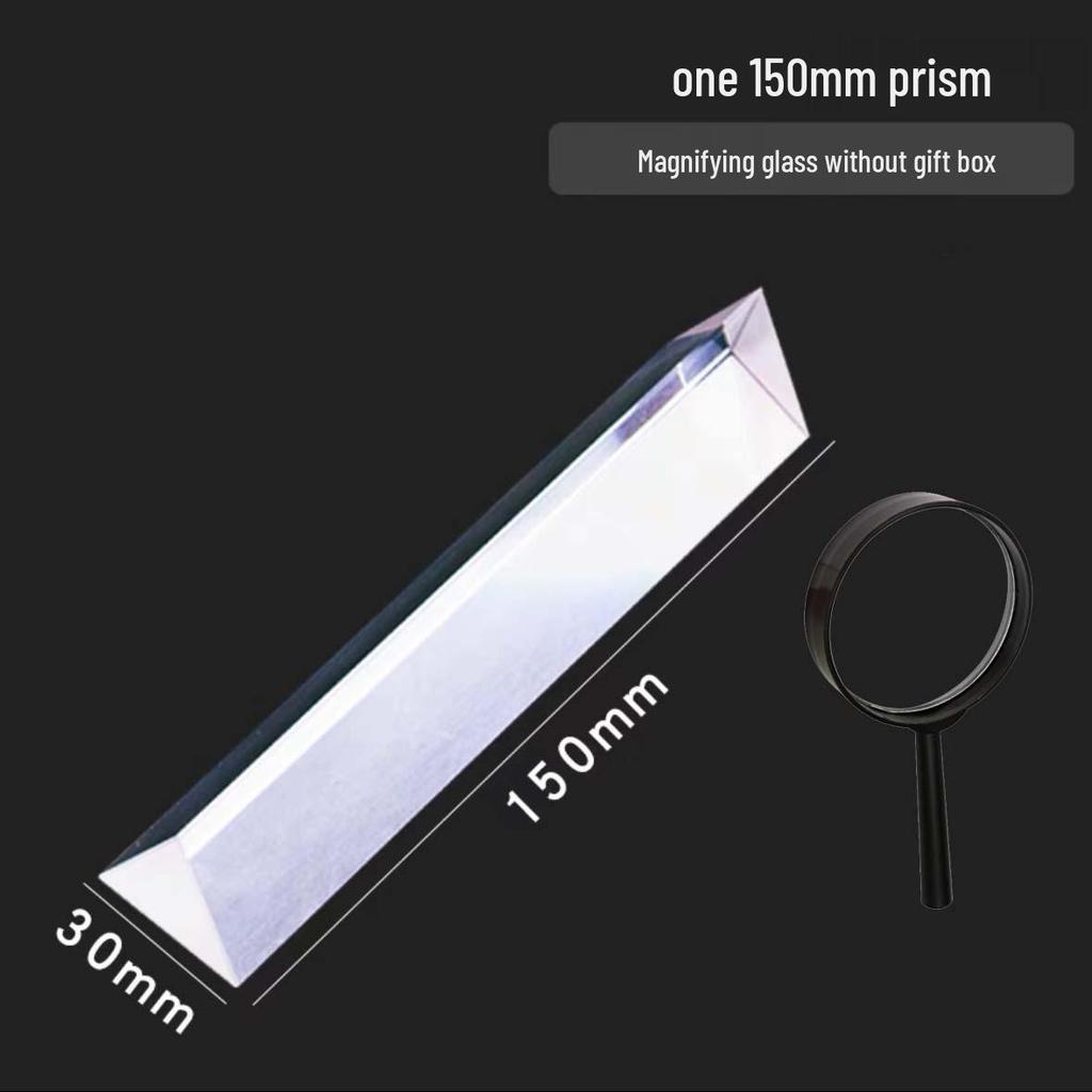 Rainbow Optical Glass Prism for Photography and Physics Experiments - Large & Small Sizes