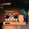 Photo Acrylic Night Light Custom Picture LED Lamp with Wooden Base for Mother's Day Father's Day Birthday Gifts Home Decor