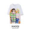 2024 Summer New Arrival Fashion Style Women's Clothing Casual Girl Pattern Print Short Sleeve T-shirt Top 1131341