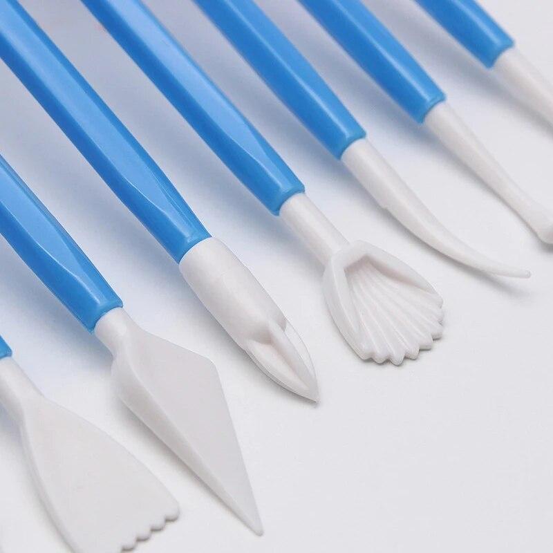 8-piece Set of Clay Sculpture Tools Clay Clay Colored Clay Soft Clay Ceramic Art Plastic Cake Baking and Embossing Scraper