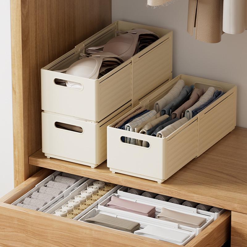 Retractable Right Angle Deep Drawer Snack Divider and Organizer.
