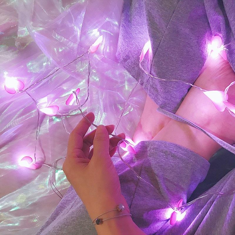 10Led/20Led/30Led Любовь в форме сердца Батарея Светодиодная гирлянда Гирлянда Ночная лампа Рождество Weddi