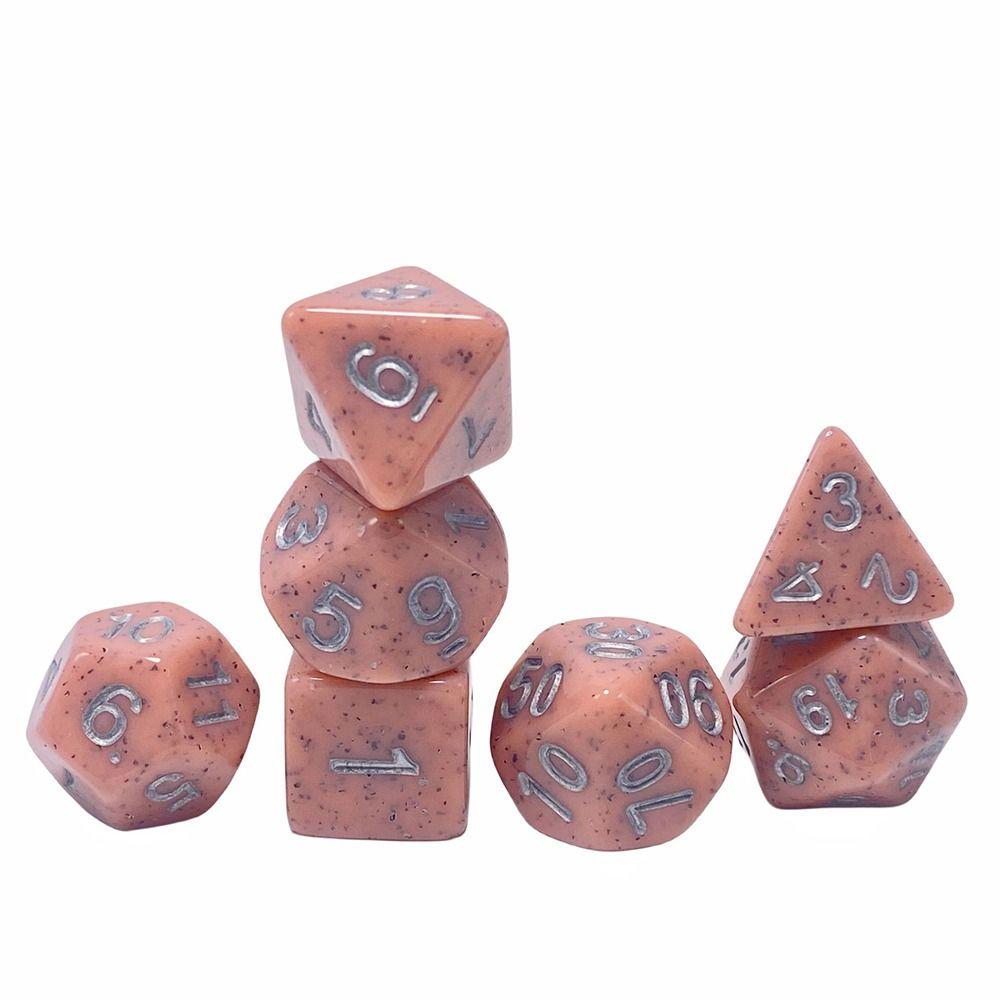 7 шт./компл., 7 кубиков, настольные игровые многогранные игральные кости D4 D6 D8 D10 D12 D20, игровые кости, прочные игральные кости DND, TRPG DND