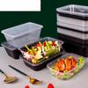 Disposable Rectangular Plastic Takeout Meal Prep Containers with Lids, 300 Count