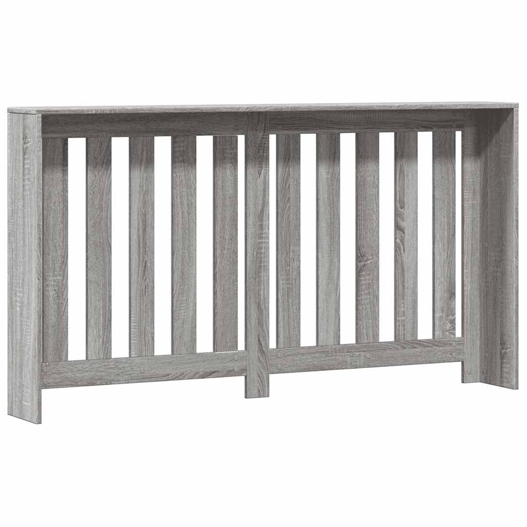 Radiator Cover Gray Sonoma 149 x 20 x 82 cm Wood Based Material