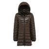 FASHION  Light Down Jacket Women's Medium  Long Fattened Plus Size Removable Cap Lightweight Ultra-thin Jacket Tide Clothes