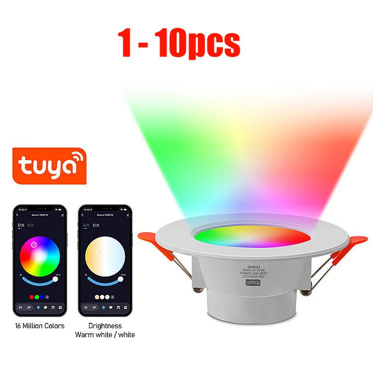 1-10 шт. Умный светодиодный точечный светильник WiFi Bliling Лампа RGB Лампа Управление через приложение Удаленное управление Изменяющий цвет свет для Google Alexa Home
