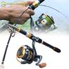 Telescopic Fishing Rod and Reel Combos Carbon Fiber Portable Fishing Rod with 11BB Spinning Reel Set