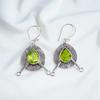 Peridot Gemstone 925 Sterling Silver Jewelry Handmade Drop/Dangle Earrings 1.86" EE-78-2