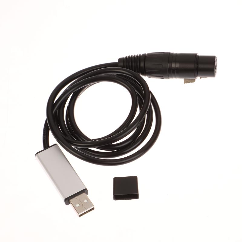 Кабель-адаптер интерфейса USB-DMX для сценического дискотечного света с движущейся головой, кабель для преобразования сигнала контроллера ПК