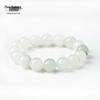 Женский браслет из натурального Тяньшаньского, Хэтяньского и Синьцзянского золотистого нефрита с бусинами из белого халцедона