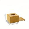 Vintage Bamboo Charcoal Tissue Box Creative Seat Type Roll Storage Paper Holder Tissue Canister Bathroom Facial Napkin Organizer