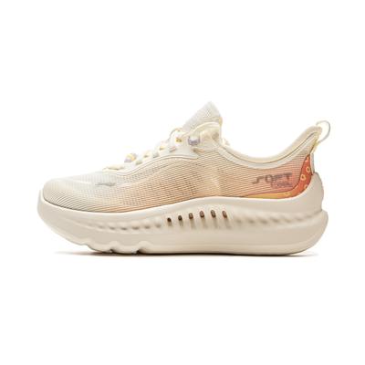 LiNing Soft Cool 2 Удобные Дышащие Легкие Повседневные Кроссовки Женские Бежевый Оранжевый AGLV010-10