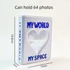 36/64 кармана, мини-фотоальбом с сердцем, прозрачный держатель для фотокарточек, мини-альбом Polaroid для хранения, коллекционный альбом с именем книги, карточкой, альбомом