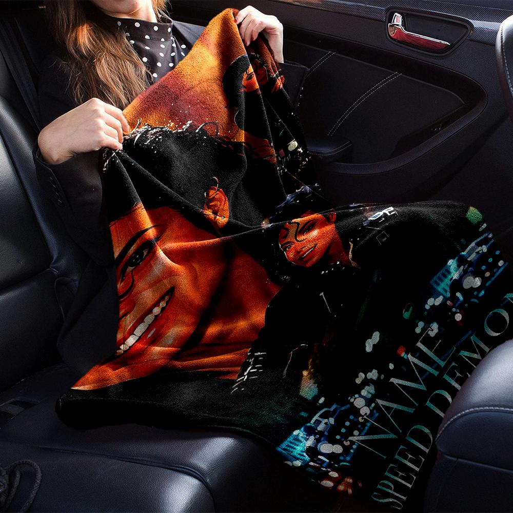 Custom Name Michael Jackson Theme Printed Blanket - Perfect for Couch, Bed, Travel & Outdoor Use | Machine Washable, Cozy & Durable.