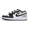 Air Jordan 1 Puppy Fragment Износостойкие Устойчивые к истиранию Низкие Винтажные Баскетбольные Кроссовки Мужские Черно-Серые 553558-131(Команда85-)
