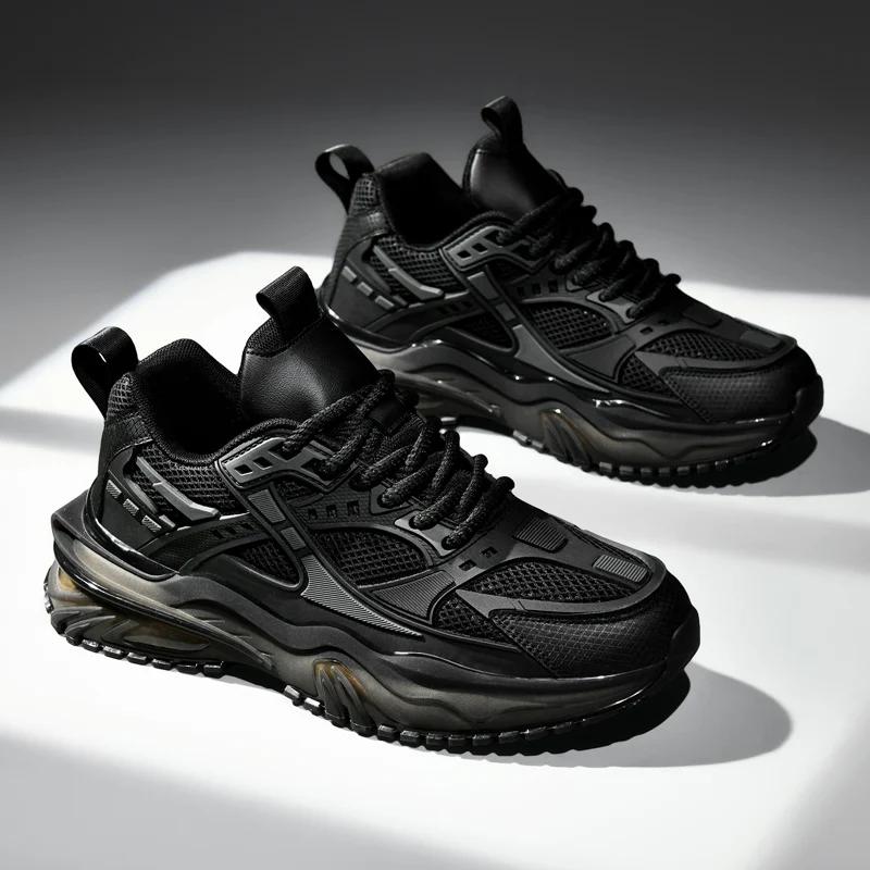 Dad Shoes Men'S Mesh Upper Spor Casual Large Size Slip-On Running Shoes Trendy Popcorn Bottom Youth Fashion Sneakers