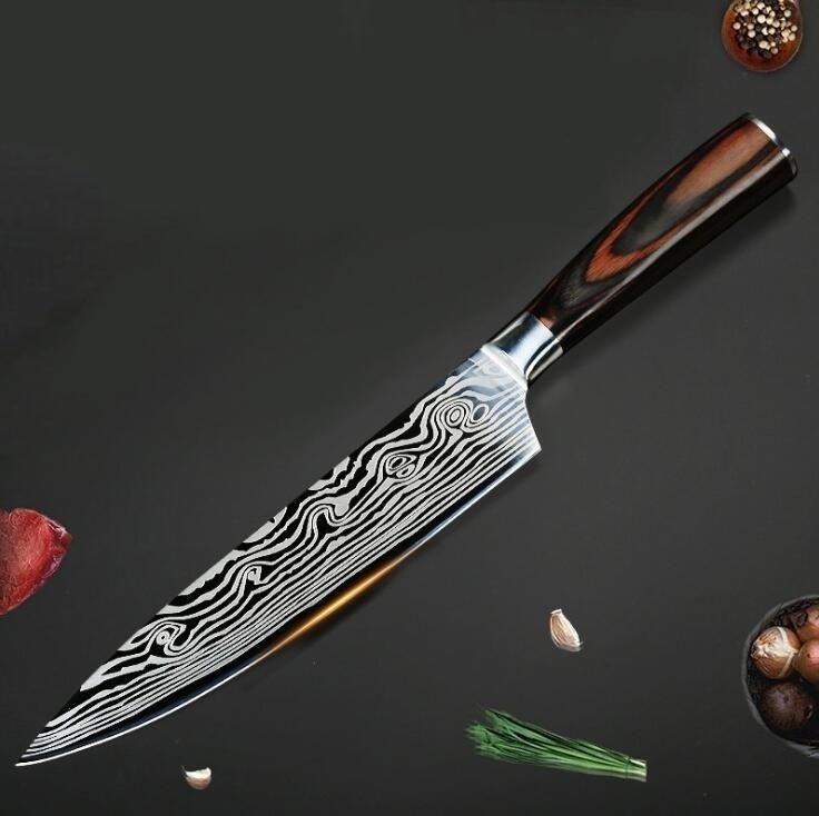 8-inch Chef Professional Japanese-style Damascus Steel Meat Cutting Tools Cooking Tools Kitchen Supplies
