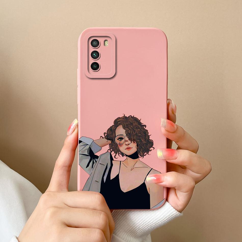 For Poco M3 Pro Case Cartoon Soft Liquid Silicone Full Coverage Anti Drop Phone Shell For Xiaomi Poco M 3 Pro M3Pro Bumper Funda