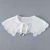 Fashion Scarf Fake Collar Shirt Women Detachable Collar Lace Neckline Women False Collar Tie White Faux Col Clothes Accessories