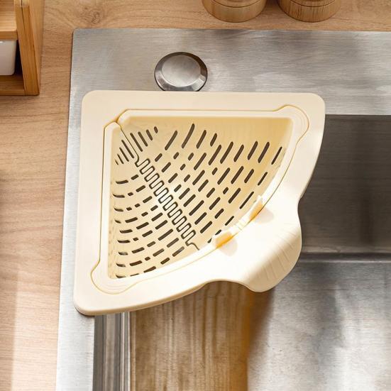 5 шт. Угловые сливные корзины для раковины, Магнитные треугольные сливные корзины, Фильтр для кухонной раковины с вращающимся сливным основанием для пищевых отходов, Мытья овощей