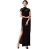 Zleufirty Long Sexy Lace Cheongsam Dress with Deep Perfect for Accentuates Your Sexy Figure and Beautiful Legs Women's Cheongsam, Slit, Halloween,