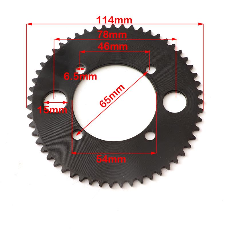 25H Rear Chain Sprocket 55T 29/54mm for Electric Scooter ATV Quad Mini Motorcycle