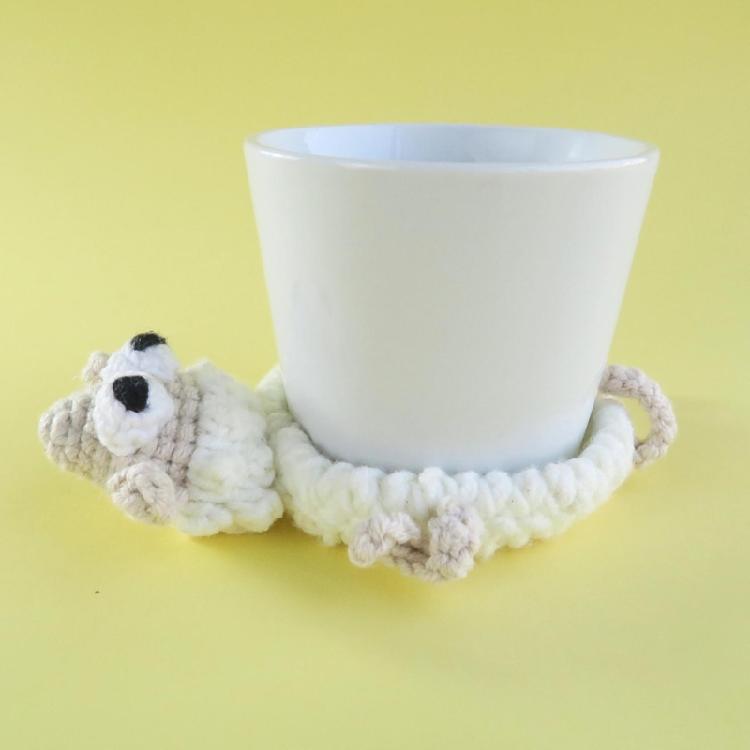 Dishwasher Safe Flexible Coasters Heat Resistant Yarn Cup Mat Thermal Protections Pad For Tables Counters Desks