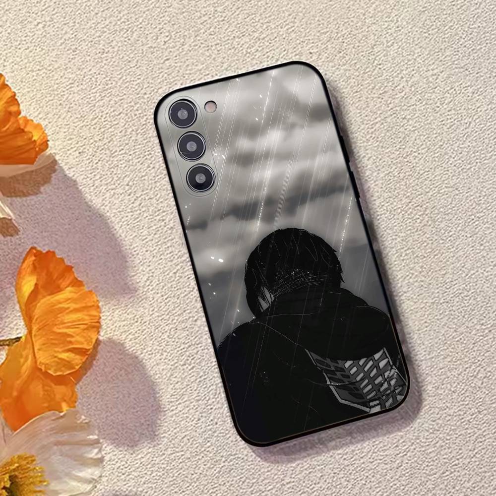 Чехол для телефона L-Levi A-Ackerman Аниме Черный Силиконовый Мягкий Для Samsung Galaxy A73,A72,A71,A70,A53,A52,A51