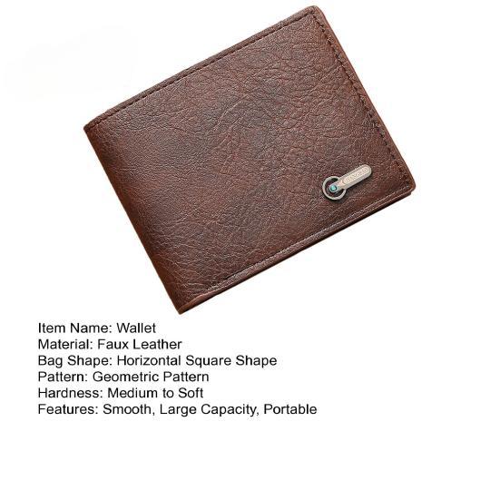 Мужской кошелек из искусственной кожи однотонный винтажный большой вместимости многокарманный портативный складной кошелек для хранения монет и мелочи карточный взрослый секс-одежда CLE