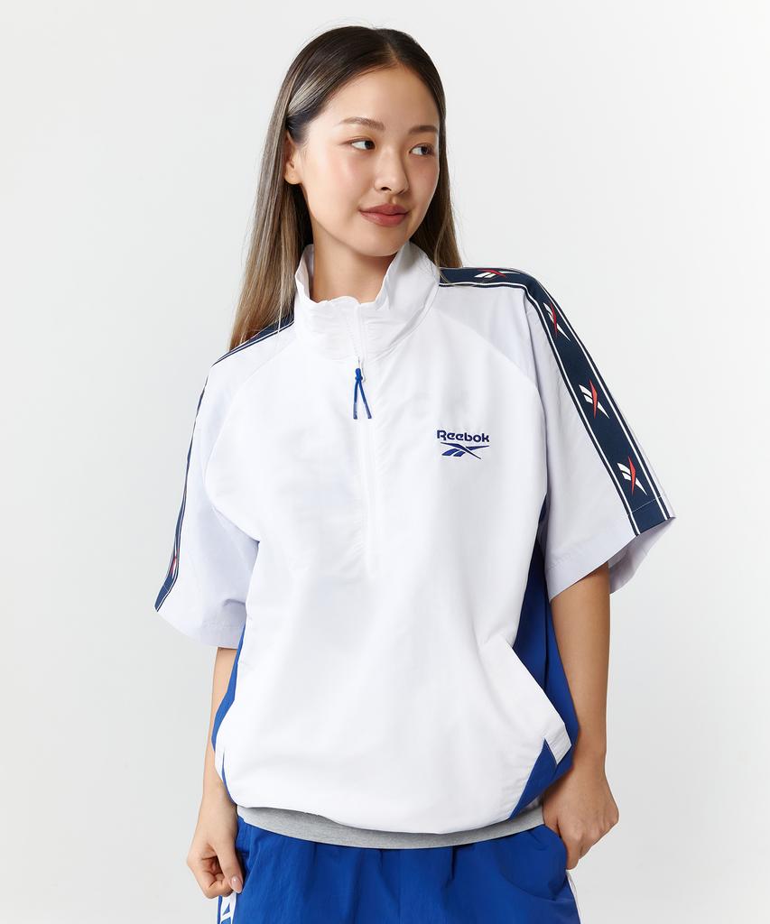 Reebok Vector Block Short Sleeve Anorak - Off White: Blue