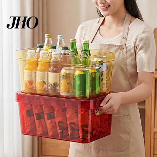 Easy View Storage Box Moisture-Proof with Lid Design Clear Sealed Container Stackable Organizer Durable Plastic for Home Use Freshness