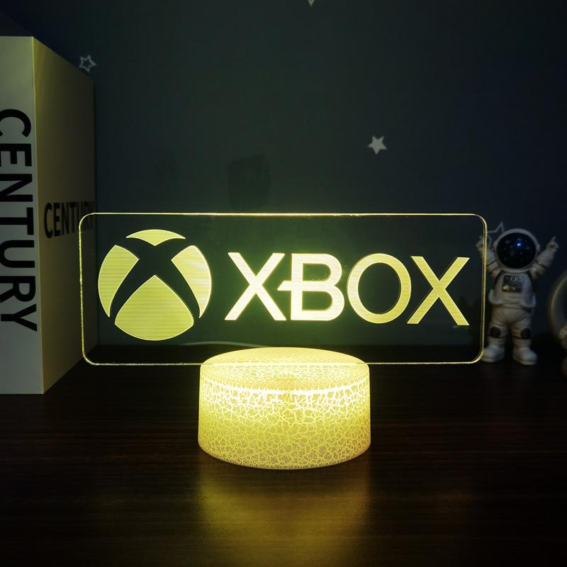 3D Визуальный Игровой Орнамент Свет Атмосферный Свет для Киберспорта 3D Ночник Декоративный Свет в Виде Геймпада