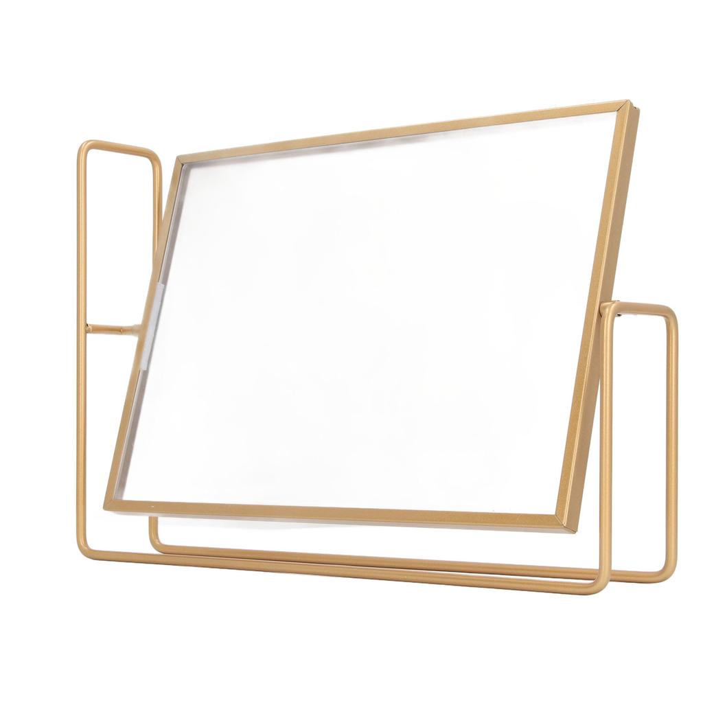 Золотая плавающая фоторамка из железа и ПЭТ, многофункциональная, вращающаяся на 360 градусов, стоящая плавающая картина