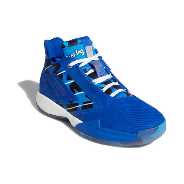 Adidas T Mac Millennium 2 Mesh Sports Comfortable Shock Absorption Non-Slip Mid-Top Basketball Shoes Men Sneakers Black Blue FV5593