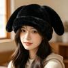 Thickened Fur Winter Hat Ear Protection Plush Hat Warm Bucket Hat  Winter