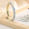 Flower Texture Cloisonne Bracelet Elegant Design Open Clamp Bangle Classic Dropped Glaze  Gifts